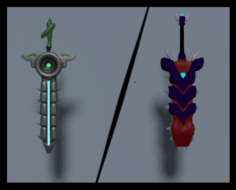 Sword pack of two swords 3D Model