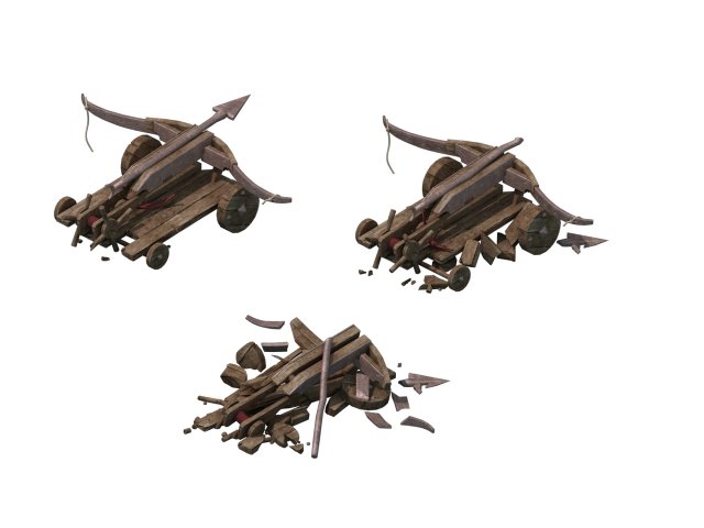 Sennard – Ballista damage 01 3D Model