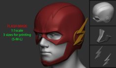 Flash Helmet – Justice League 3D Model