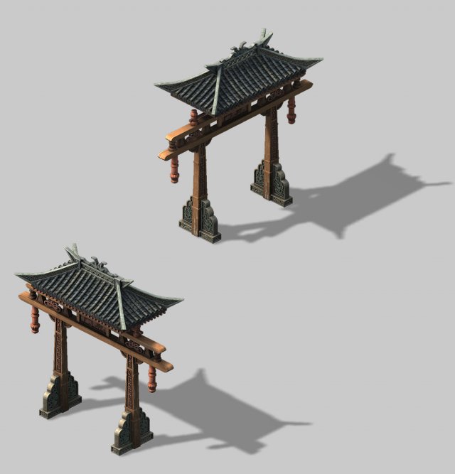 Tang Dynasty – City Archway 02 3D Model