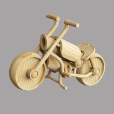 Wooden toy motorbike 3D Model