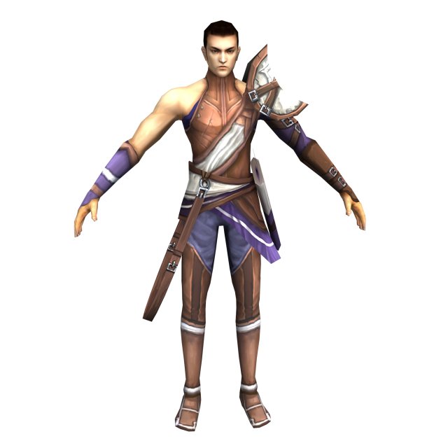 Game 3D Character – Male Archer 02 3D Model