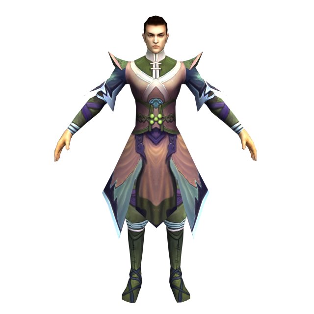 Game 3D Character – Male Taoist 02 3D Model