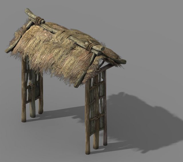 Fairy Mountains – straw gate 03 3D Model