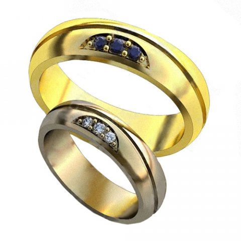 Wedding rings 535 3D Model