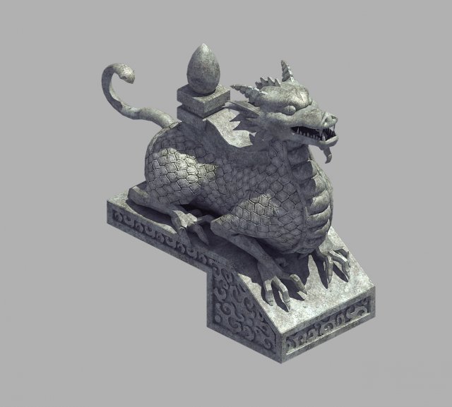 Mountain Stone Sculpture – Animal Stealth 02 3D Model