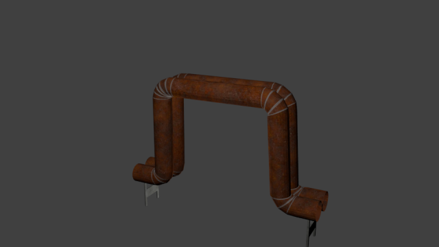 Old Pipes Rust Free 3D Model