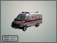 GAZelle 2705 Russia Ambulance 3D Model