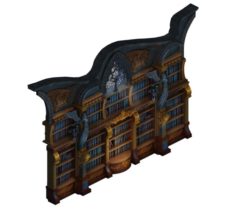 Library – shelves wall 01 3D Model