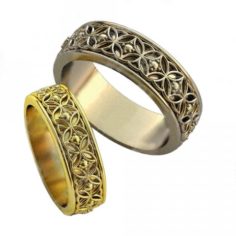 Wedding rings with patterns – 531 3D Model