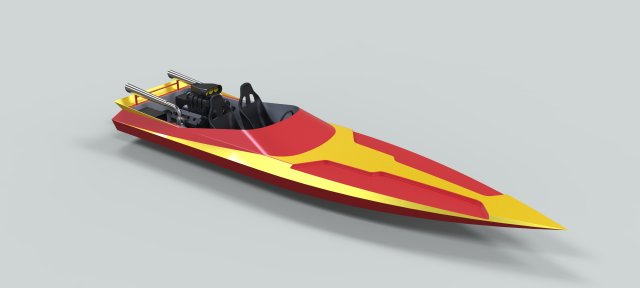 Motorboat 3D Model