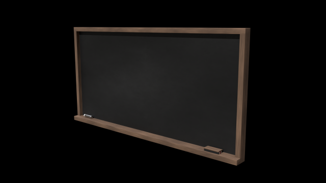 School Classroom Chalkboard Set 3D Model