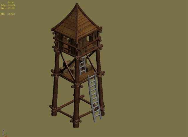 Vampire – Chinatown – Watch Tower 01 3D Model