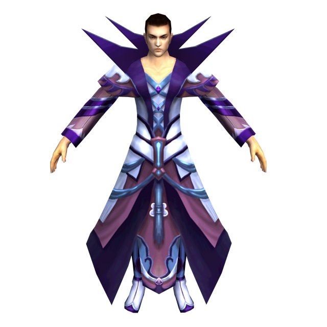 Game 3D Character – Male Mage 04 3D Model