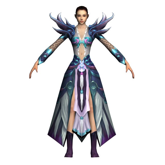 Game 3D Character – Female Mage 06 3D Model