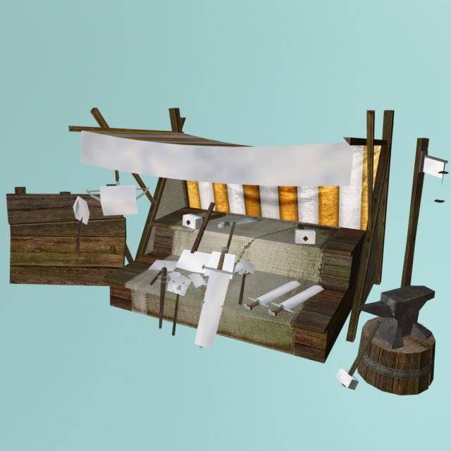 Medieval Arms Shop 3D Model