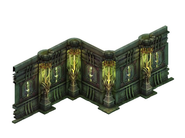 Evil creatures – wall connection 01 3D Model