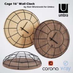 Umbra Cage Wall Clock 3D Model