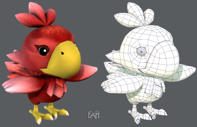 Chocobo Bird 3D Model