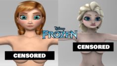 Frozen Nude Model Pack 3D Model