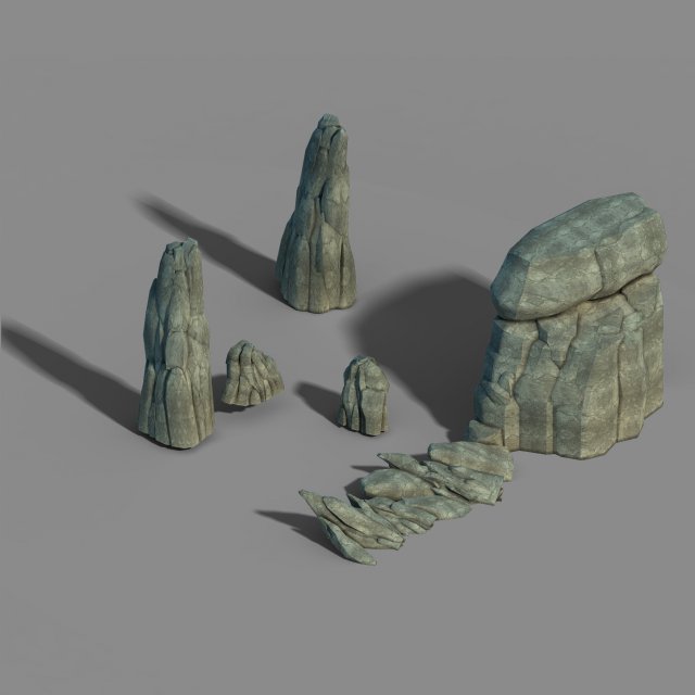 Li Village – stone material 04 3D Model