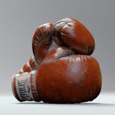 Everlast Realistic Boxing Gloves 3D Model