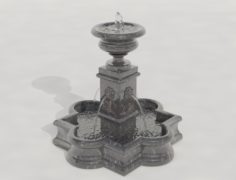 Fountain 21 with water 3in1 3D Model