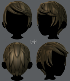 3D Hair style for boy V13 3D Model