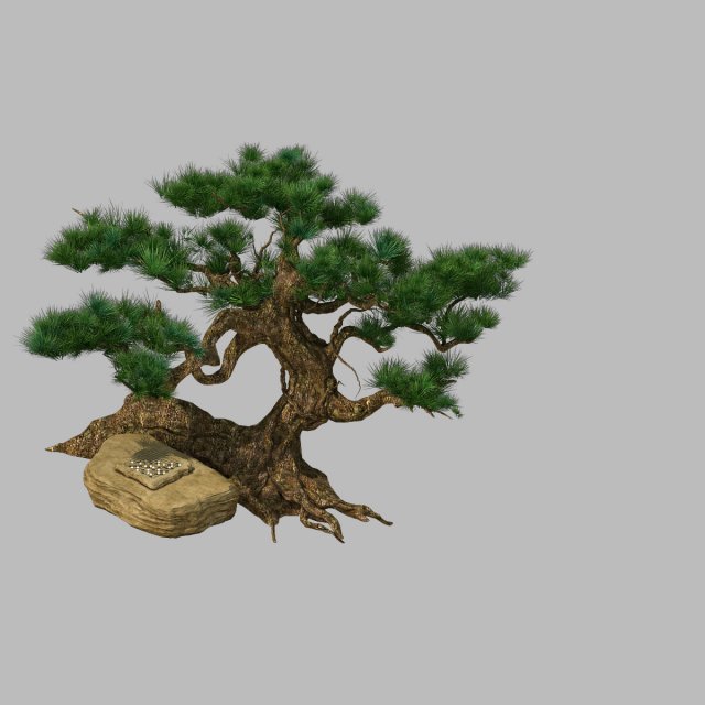 Hundred thousand mountains – pine – checkerboard 3D Model