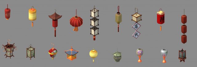 Building Decoration – Lantern 01 3D Model