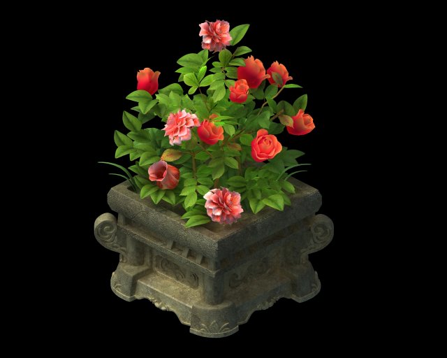 Church Hospital – flowerpot 02 3D Model