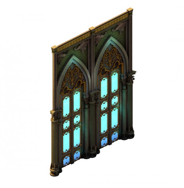 Library – arc archway door 01 3D Model