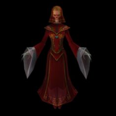 Red woman ghost 3D Model