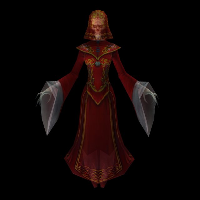 Red woman ghost 3D Model