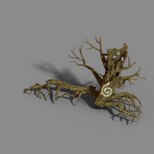 Fox Qishan – altar dead tree 01 3D Model