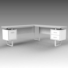 Darrol L-shaped Desk 3D Model