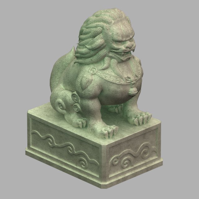 Han Dynasty – Dato Stone Lion 3D Model