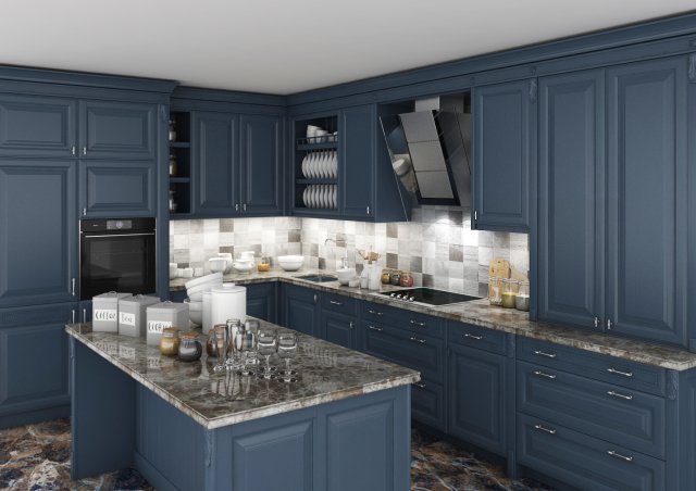 Classic Kitchen Cabinet 3D Model