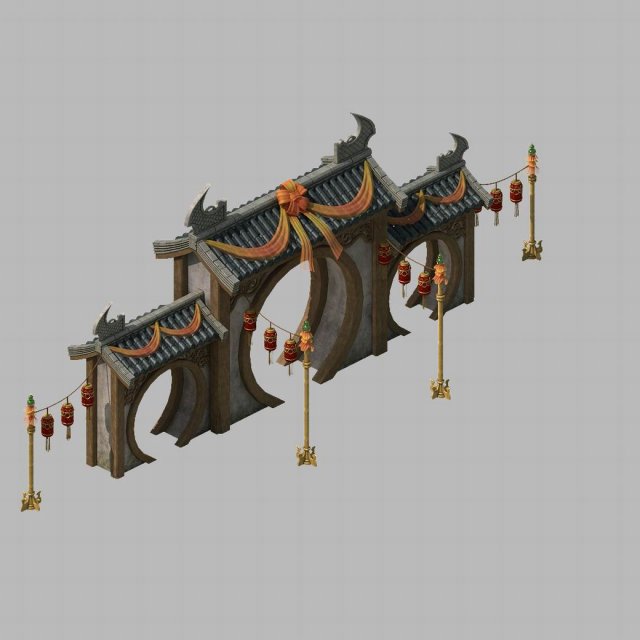 Architecture – brothels – house lanterns 3D Model