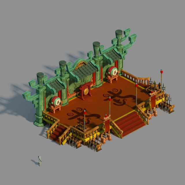 Gang Building – Martial Arts station 03 3D Model