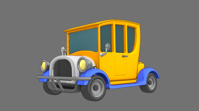Cartoon Car Classic 3D Model