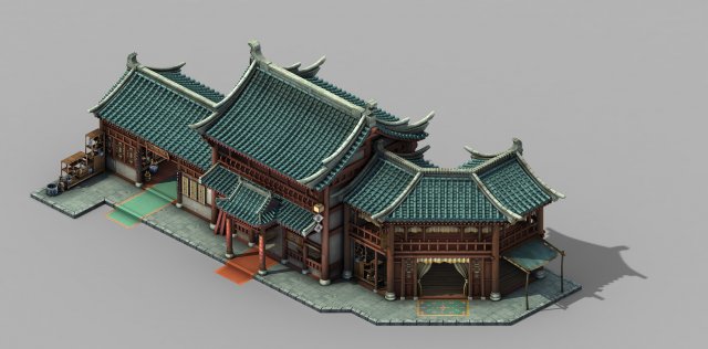 Kaifeng City – Market Store 02 3D Model