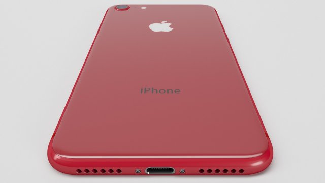 Apple iPhone 8 Product Red – Element 3D 3D Model