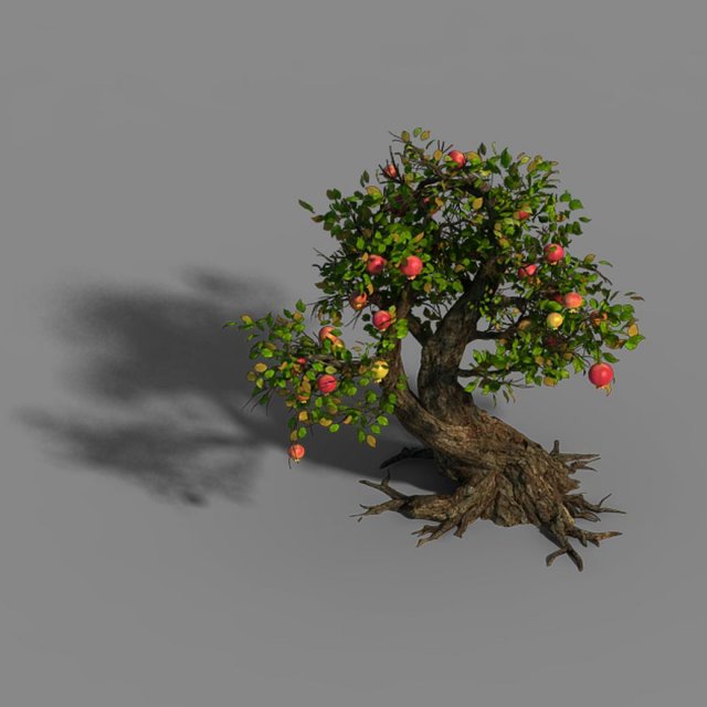Grass Temple Village – Tree 02 3D Model
