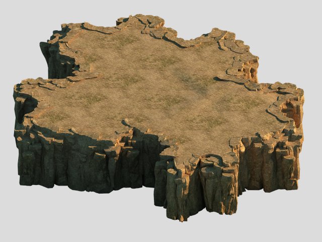 3D with the pixel – the cliff 02 3D Model