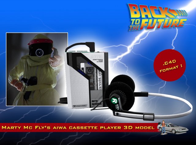 BTTF Aiwa Walkman 3D Model
