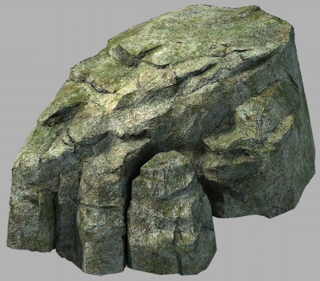 Huangguoshu Falls – large rocks 01 3D Model