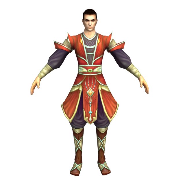 Game 3D Character – Male Taoist 03 3D Model