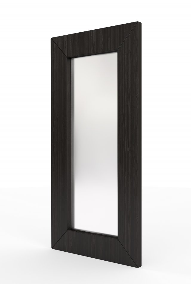 Large Wooden Wall Mirror 3D 3D Model