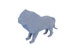 Very low poly lion 3D Model
